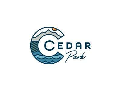 Cedar Park Logo Exploration branding freelance designer graphic design icon logo logo design nature nature logo parks typography vector