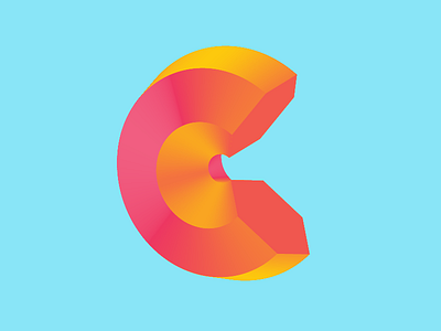 C is for Color 36daysoftype 3d lettering typography