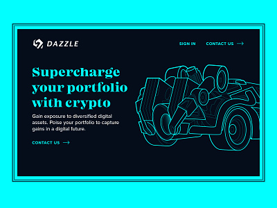 Supercharge your portfolio with crypto brand illustration vector website