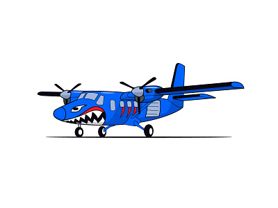 Airplane graphic: Super Twin Otter asset brand illustration vector