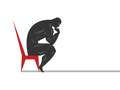 The Thinker illustration vector