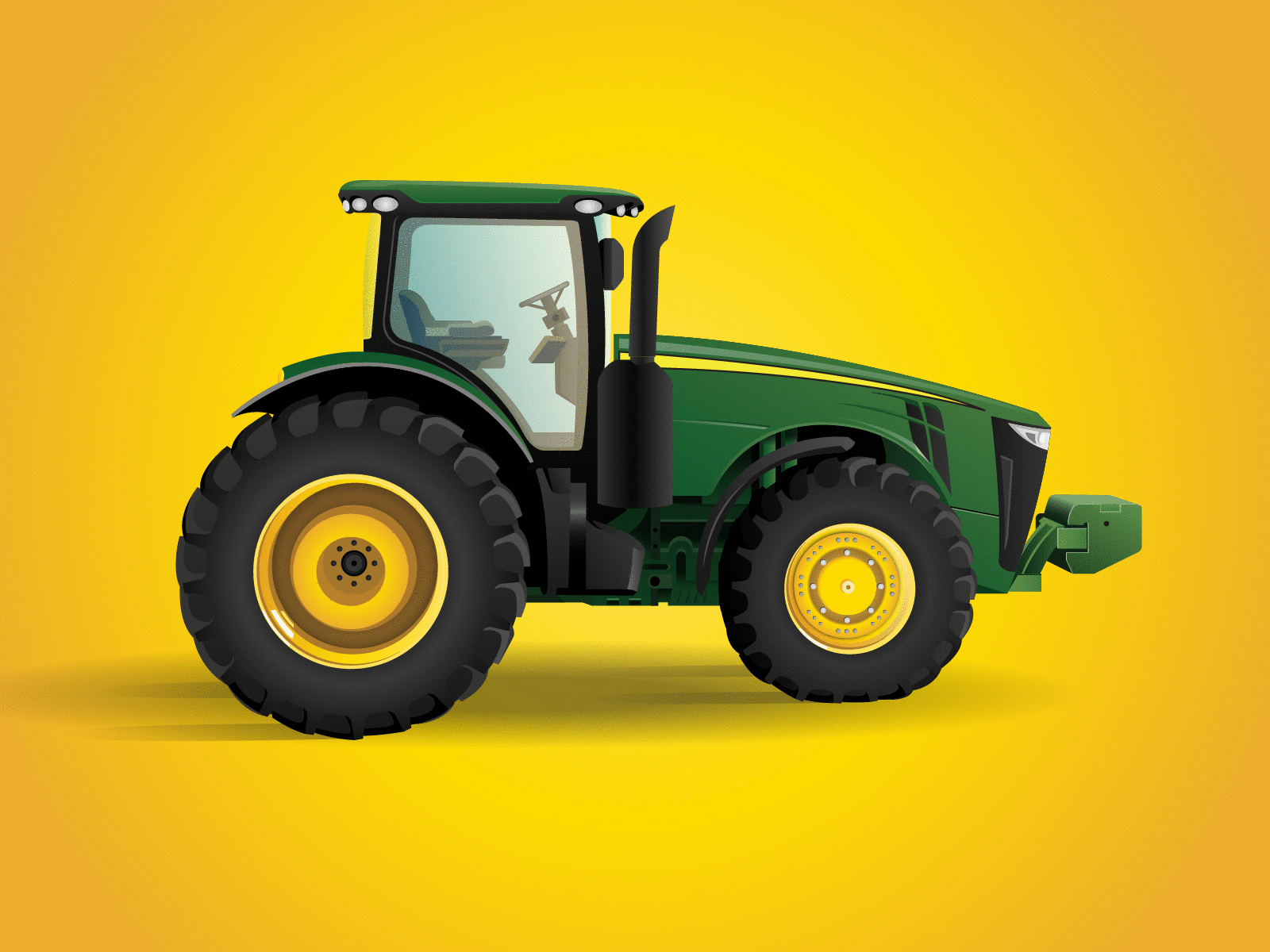 Photorealistic vector tractor illustration design farm farmer farmers farmers market illustration vector