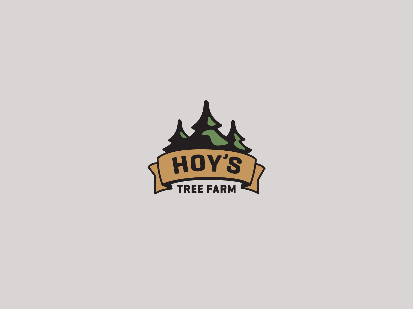 Hoy’s tree farm logo by JT on Dribbble