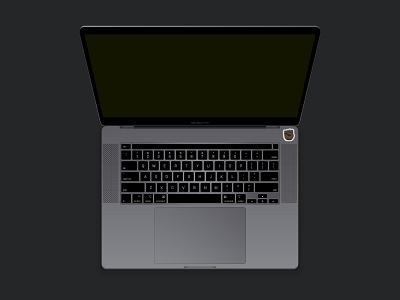 Dark screen MacBook Pro #blacklivesmatter illustration vector