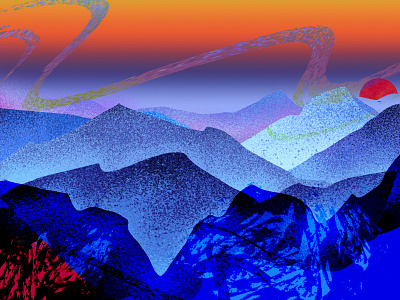 COLD cold illustration mountains