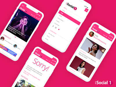 Social 1 branding design flat ui uidesign ux