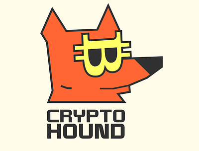 Crypto Hound Logo crypto dog illustration logo vector