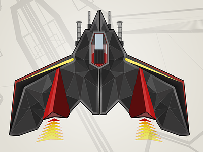 The D-Fighter airplane illustration jet space vector