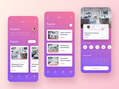 Space, venue rental app