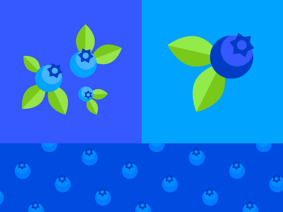 Blueberries A52-04R aten aten52 aten52 challenge04 atendesigngroup berry blueberries food fruit illustration leaf pattern plant