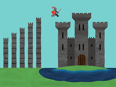 Castle Climber aten atendesigngroup castle children game illustration island kids knight shield sword tower