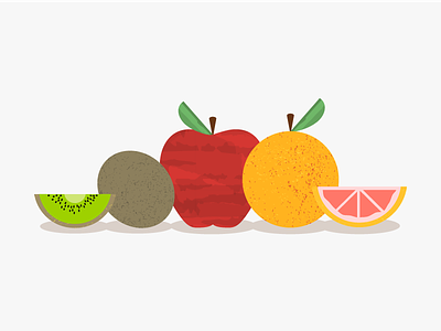Fruit apple aten atendesigngroup food fruit game grapefruit illustration kiwi leaf picnic slice