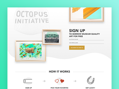 MCA Octopus Initiative Landing Page art aten atendesigngroup colorado contemporary denver frame heart identity logo museum page ripple sign up wave website