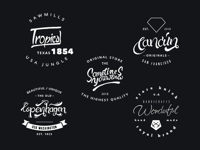 Hand-painted font logo by Houng on Dribbble