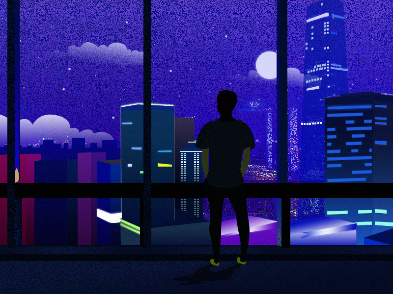 Night scenery by Houng on Dribbble