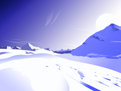 Winter snow blue design illustration design inspiration pop color purple scenery snow winter