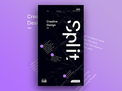 Creative Design 2019 creativity dark color inspiration plane poster design purple ui