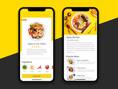 Gourmet interface by Layna_x on Dribbble