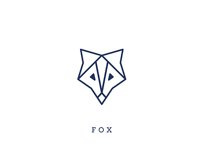 Fox - Animal Icon Set 02/11 animal blue design fox icon icon set illustration line logo ui vector