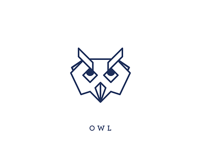 Owl - Animal Icon Set 04/11 animal blue design icon iconset illustration line logo owl ui vector