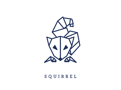 Squirrel - Animal Icon Set 06/11 animal blue design icon iconset illustration line logo squirrel ui vector