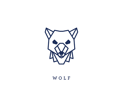 Wolf - Animal Icon Set 07/11 animal blue design icon iconset illustration line logo ui vector wolf