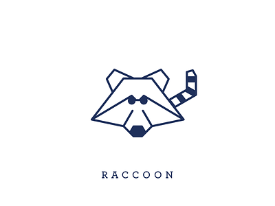 Raccoon - Animal Icon Set 08/11 animal blue design icon iconset illustration line logo raccoon ui vector