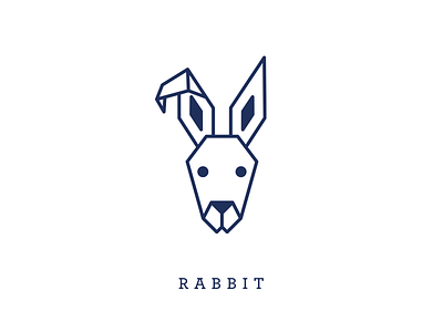 Rabbit - Animal Icon Set 10/11 animal blue design icon iconset illustration line logo rabbit ui vector
