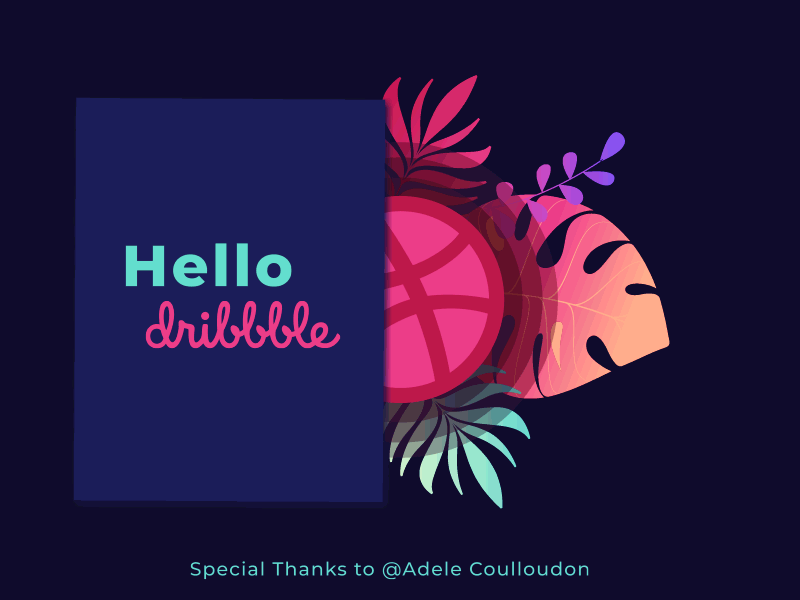 First shot dribbble ae animation 2d ball firstshot flowers hello dribble hello world hellodribbble homepage leaves minimal motion motion animation motion design motiongraphics thanks