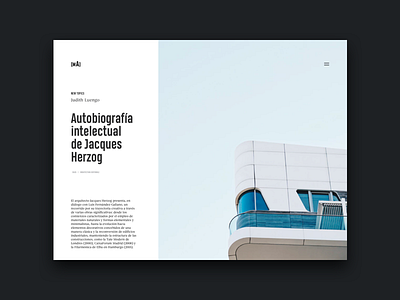 Architecture Magazine | Article architecture biography clean creative design magazine minimal photo project slider web