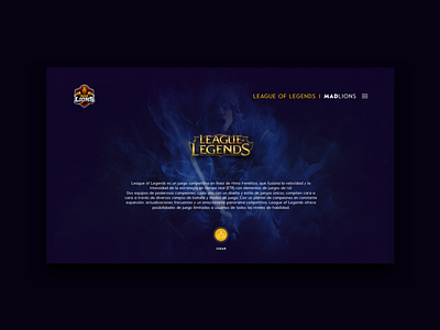 MAD Lions E.C. eSports | League Of Legends clash csgo design esports game gamers league of legends lol madlions royale team web