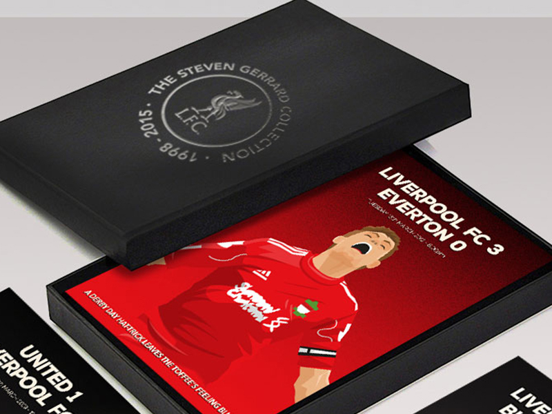The Steven Gerrard Postcard Set art box football gerrard lfc liverpool postcards set soccer steven