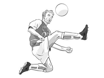 Bergkamp For Ebury black and white book ebury books football illustration legends players soccer