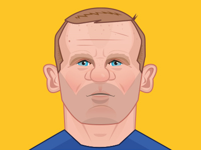 Wayne Rooney character design everton football illustration manchester united premier league rooney signing soccer transfer wayne