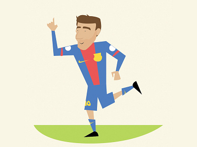 Messi barcelona experimentation football genius illustration