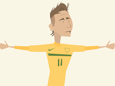 Neymar brazil experiment football illustration neymar