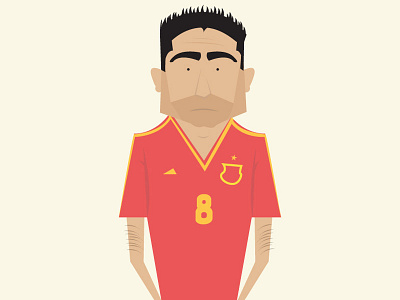Xavi barcelona football illustration soccer spain xavi
