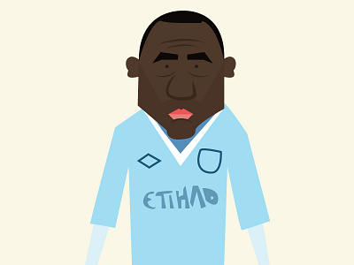 Yaya football illustration ivory coast manchester city toure yaya