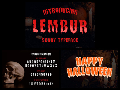 LEMBUR - Scary Typeface branding design display font font scary scary font