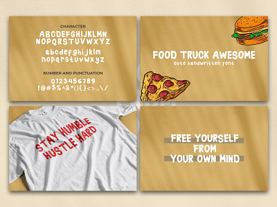 Food truck awesome a fun handwritten font! cute font design display font graphic design