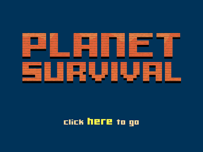 Planet Survival - Title Screen art game pixel planet retro