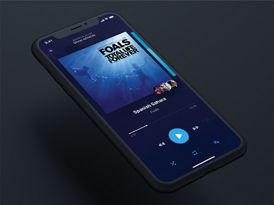 UI Challenge #009 - Music Player (perspective) app ios iphone x mobile music music player streaming ui ui challenge