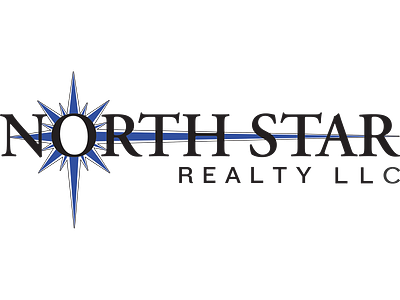 North Star Realty LLC flat illustration logo design concept