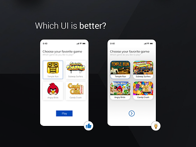 Which UI Is Better advertisment design ux