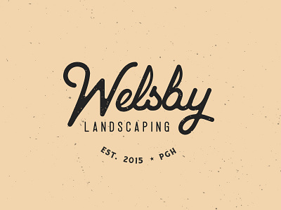 Welsby Landscaping brand handwritten identity logo type