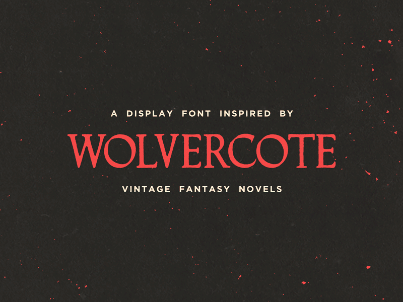 Wolvercote - A Fantasy Display Font display fantasy fonts glyphs lettering typography vintage