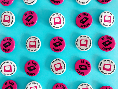 Home Video Club - Buttons brand design identity print type vector