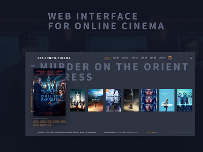 Online cinema concept fullscreen krsk minimalism ui ux