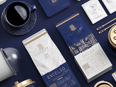 Luccari Coffee branding design icon illustration typography