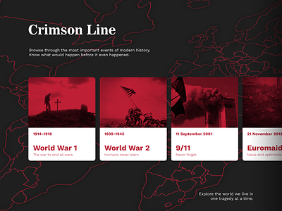 Crimson Line branding design flat ui ux web website